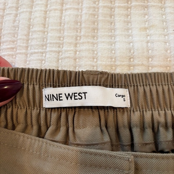 Nine West High Waist Cargo Trouser Pants Elastic Waistband Tan Women's Size S - Picture 6 of 9